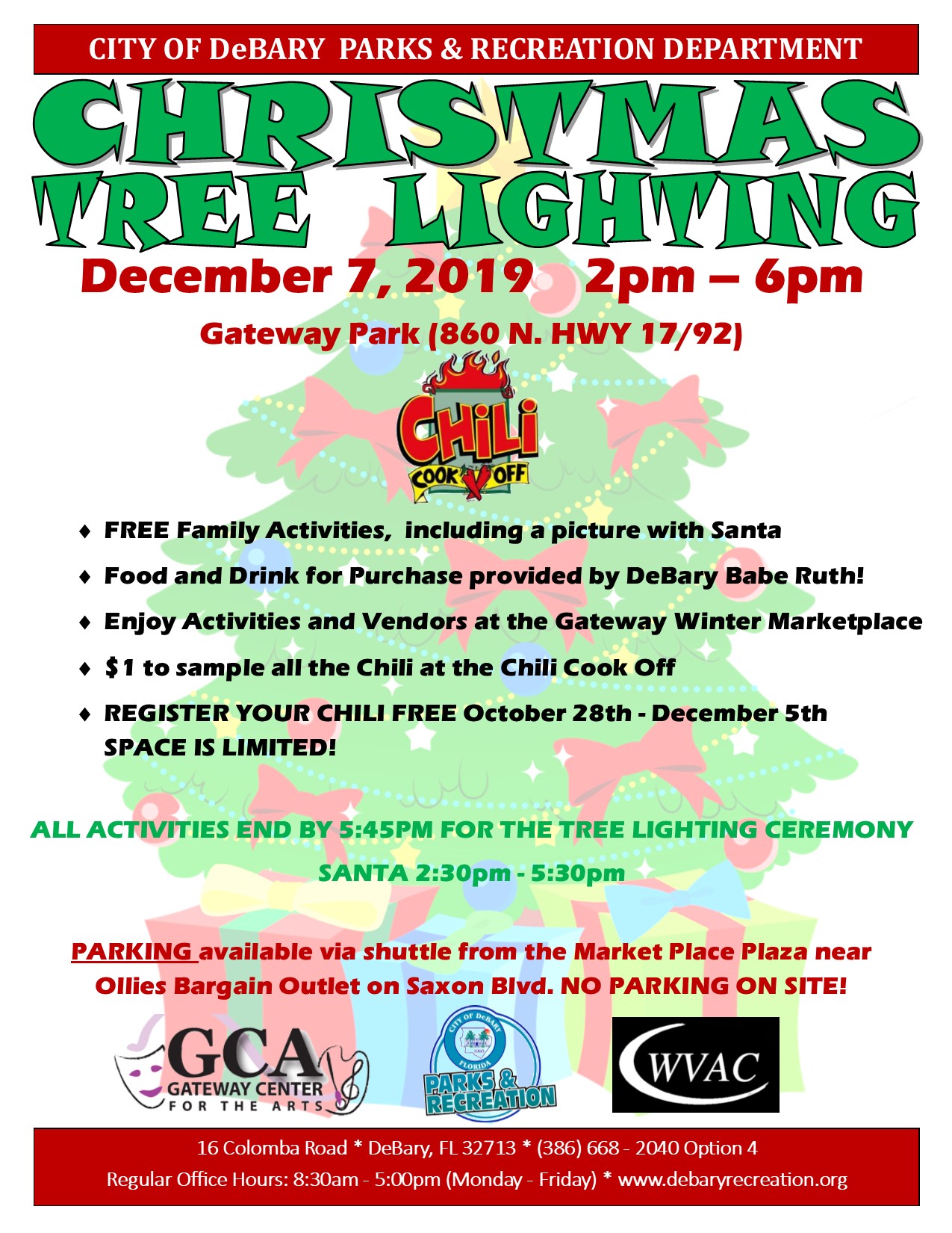 Tree Lighting Ceremony and Chili Cook Off 2019 | City of DeBary Florida