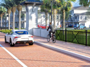 Biking on Main Street Concept Image
