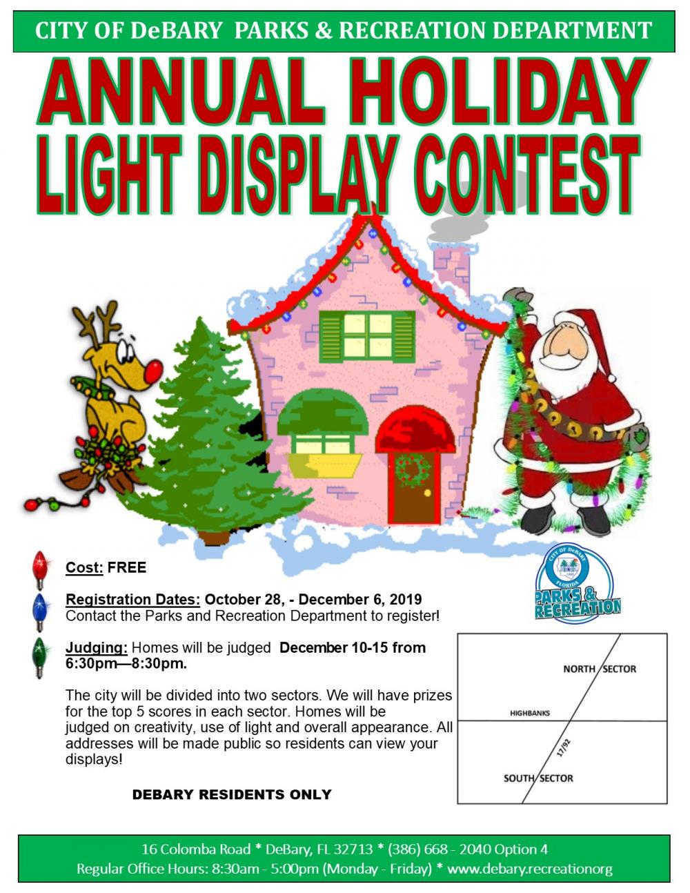 Light Display Contest Registration | City DeBary Florida